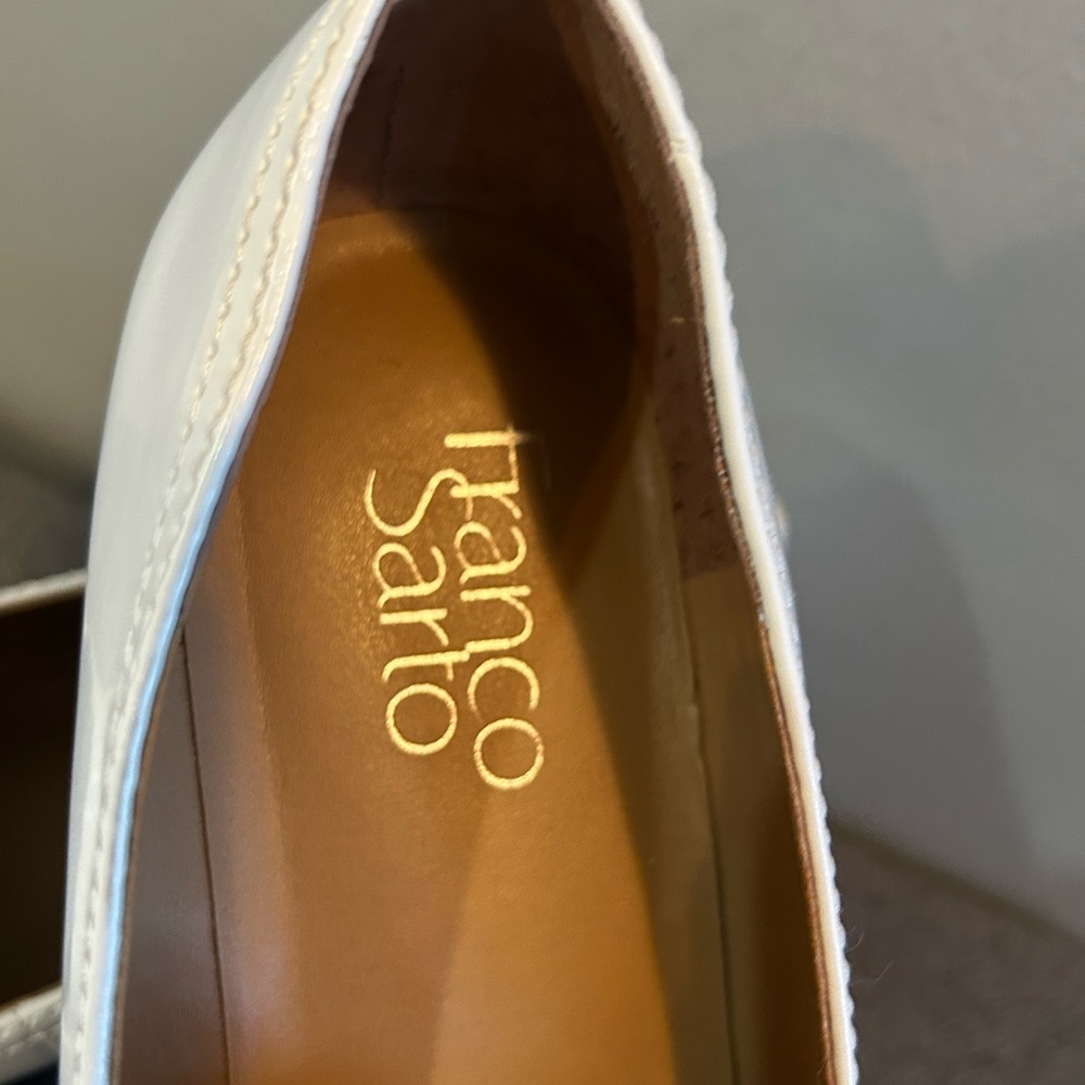 Franco Sarto White Patent Leather Loafers Women’s Size 8 - Picture 2 of 8